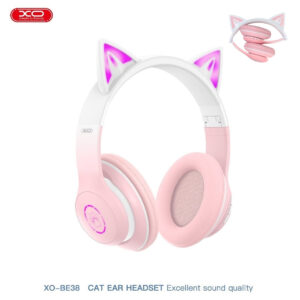 AUDIFONOS GATO RGB XO-BE38 ROSA