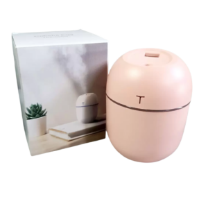 HUMIDIFICADOR REDONDO PEQUEÑO CON LUZ LED ROSA JS01