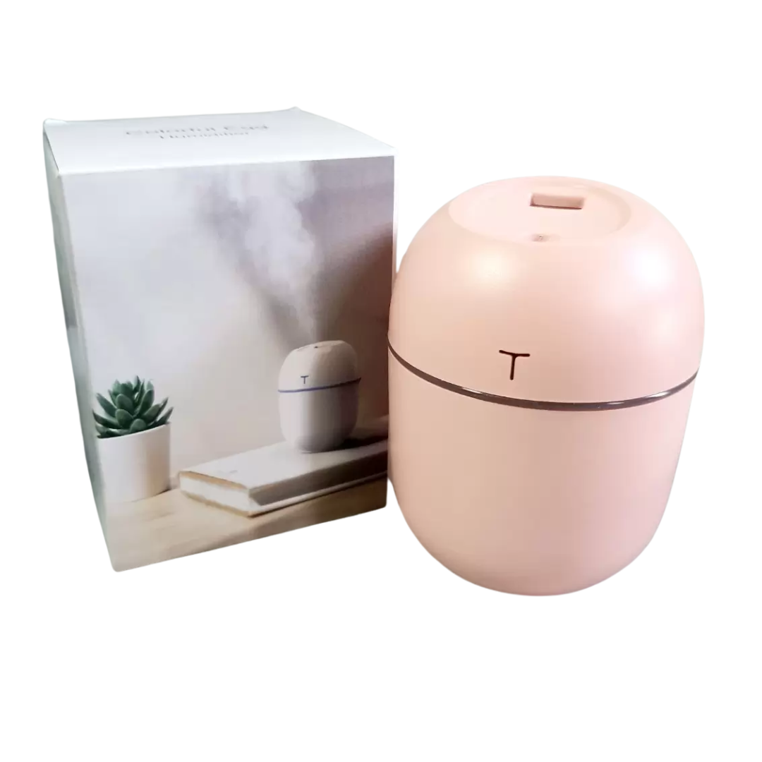 Humidificador pequeño rosa JS01 con luz LED