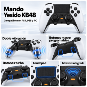 CONTROL GAMEPAD YESIDO KB48 PS5/PC