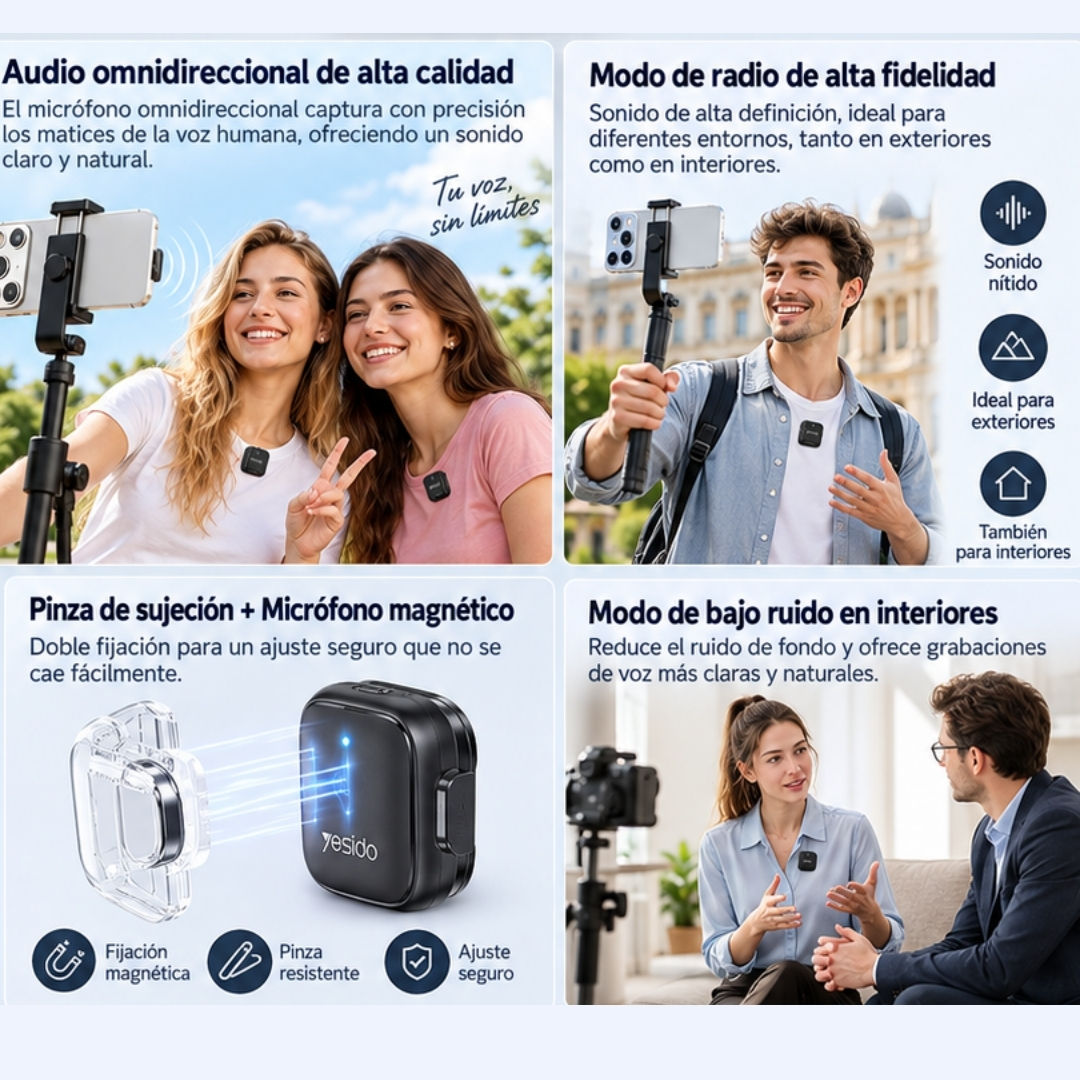 MICROFONO MINI LAVALIER TIPO C YESIDO KR27