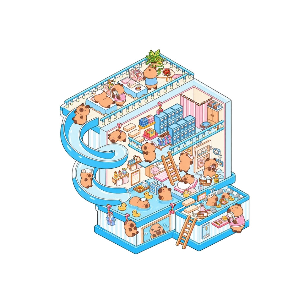 CAPIBARA BUBBLE BATH 12,7X17,8
