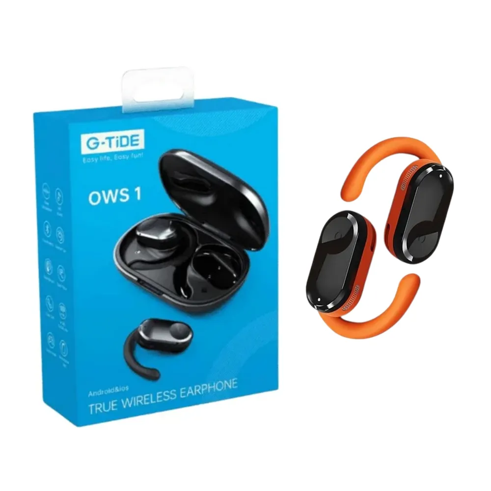 AUDIFONOS GTIDE OWS1 BLANCO CON NARANJA